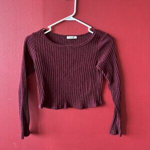 Red Cropped Sweater